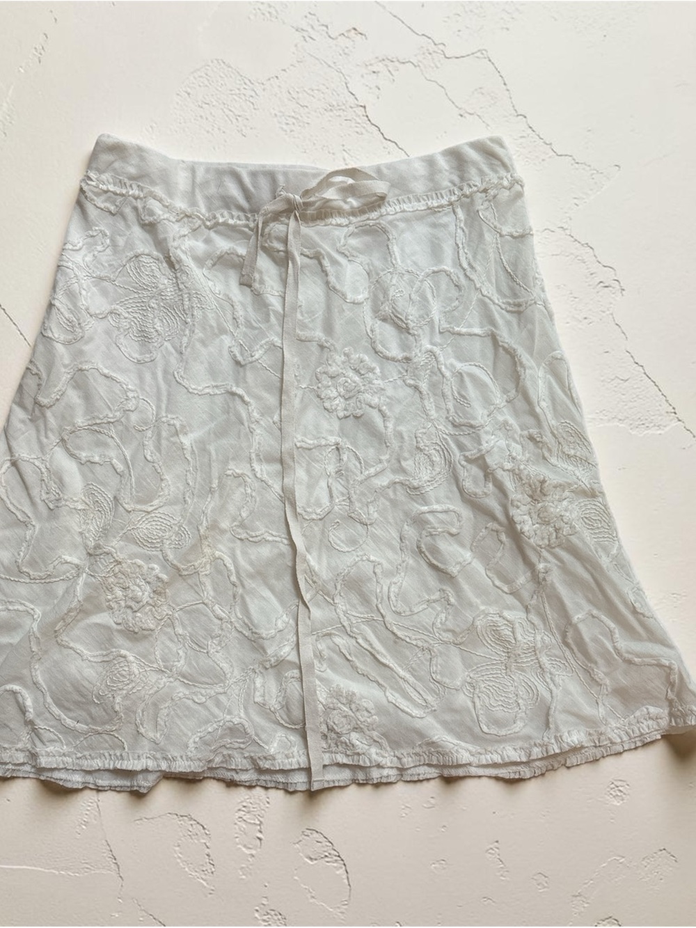 Max studio white floral skirt size xs